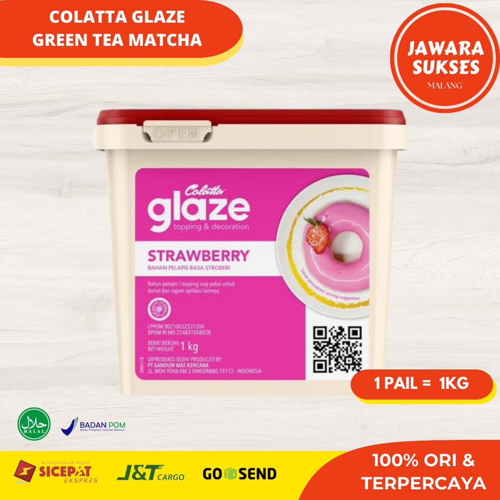 

Colatta Glaze Strawberry 1 Kg | Olesan Topping Kue & Donat Stroberi