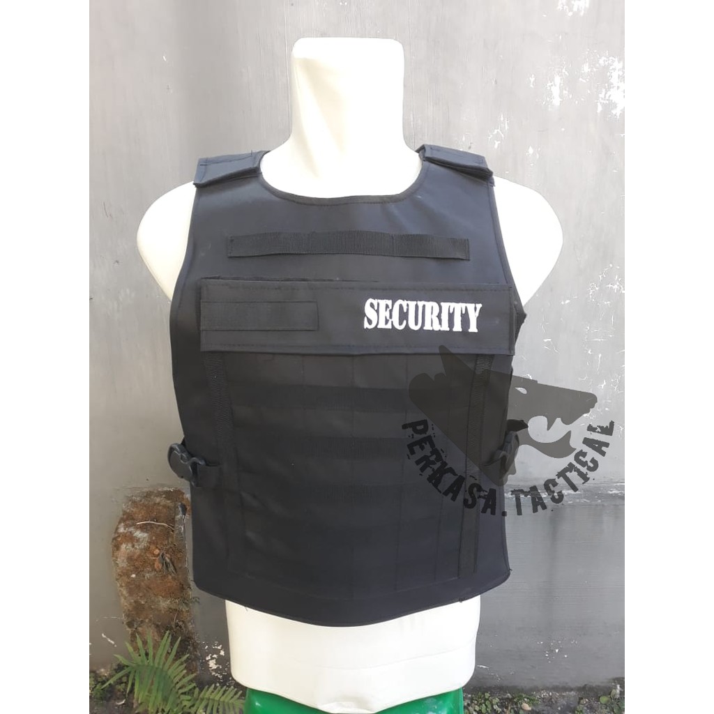 Rompi Security Tebal Hitam - Rompi Motor
