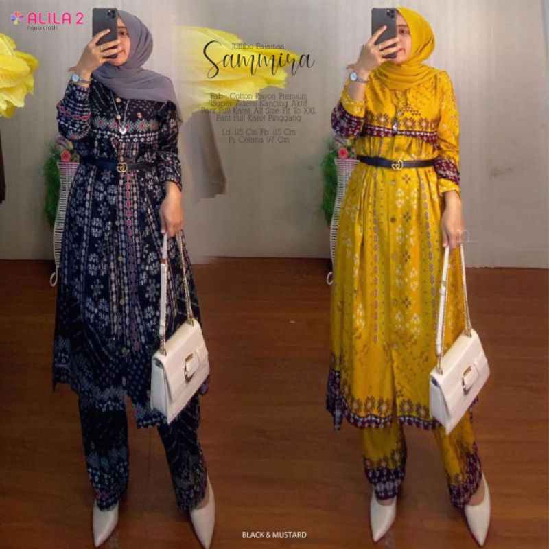 setelan wanita daily set one set  SANIA/SAMMIRA JUMBO  pajamas original by ALILA
