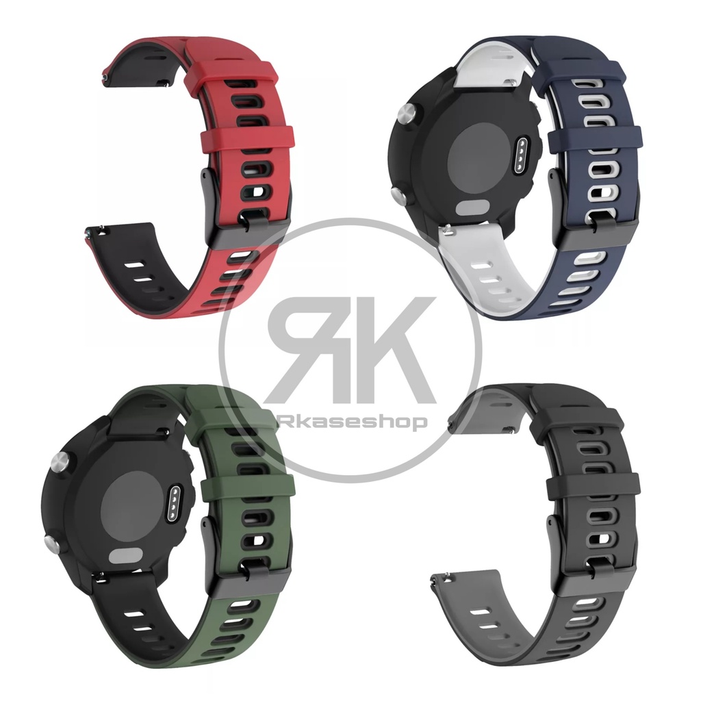 Strap TWO TONE Rubber Sport Silicone Tali jam 22mm Xiaomi Mi watch Sport S1 ACTIVE Amazfit Gtr 47mm pace stratos Huawei Watch Gt 2 3 46mm 2e Pro samsung Galaxy watch 46mm Gear s3 Frontier eggel tempo 3 style