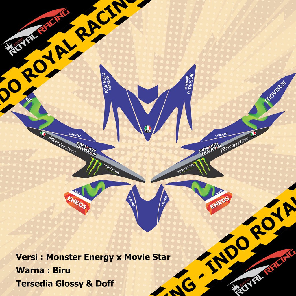 DECAL AEROX MOVIESTAR x MONSTER ENERGY | MURAH BERKUALITAS