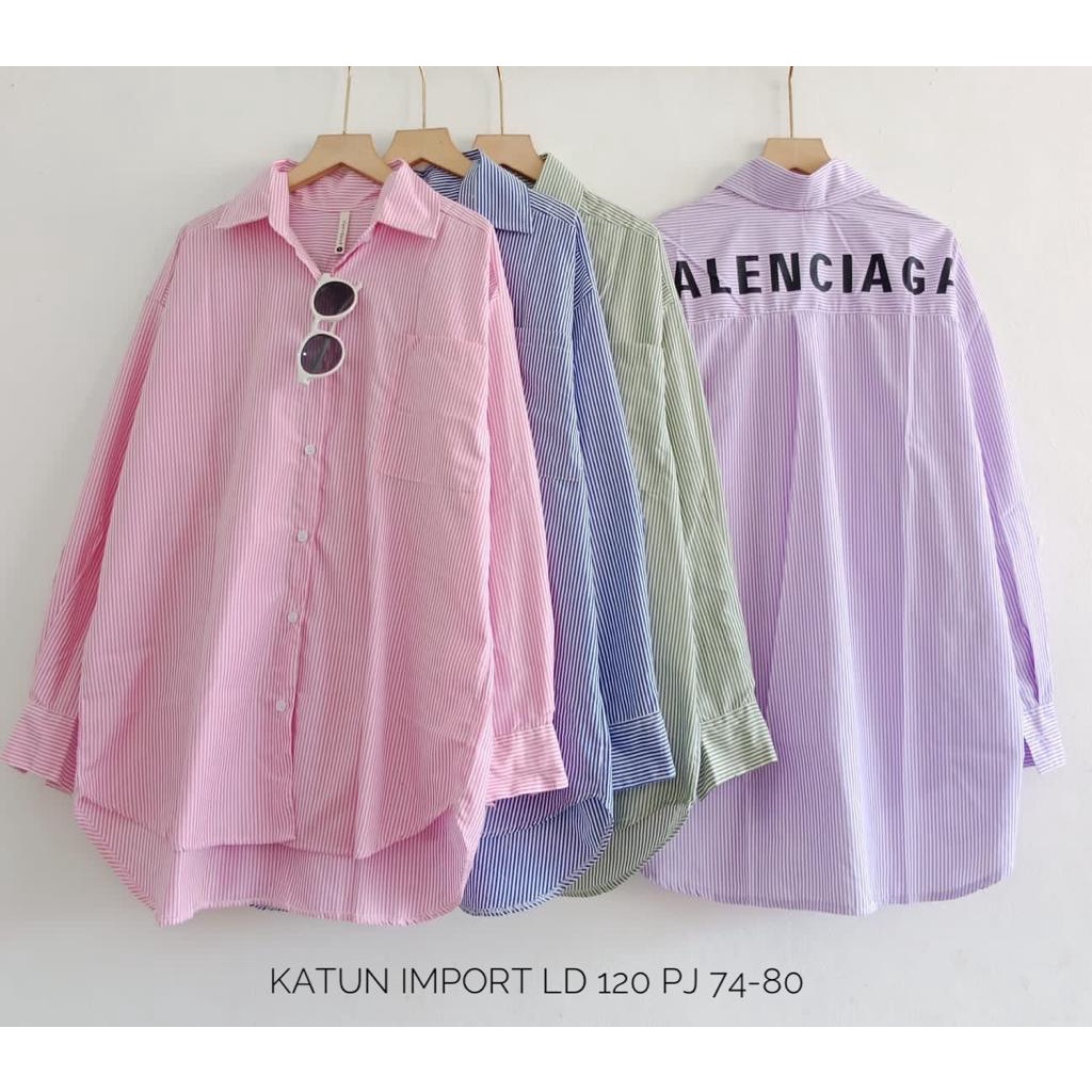 ATASAN KEMEJA WANITA BALENCIAGA KATUN IMPORT - KEMEJA KERJA WANITA