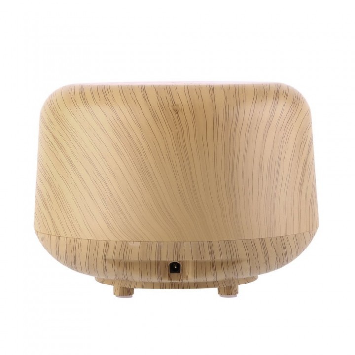 H28 Wooden Humidifier Aroma Diffuser 7 Color LED Light 250ml Brown