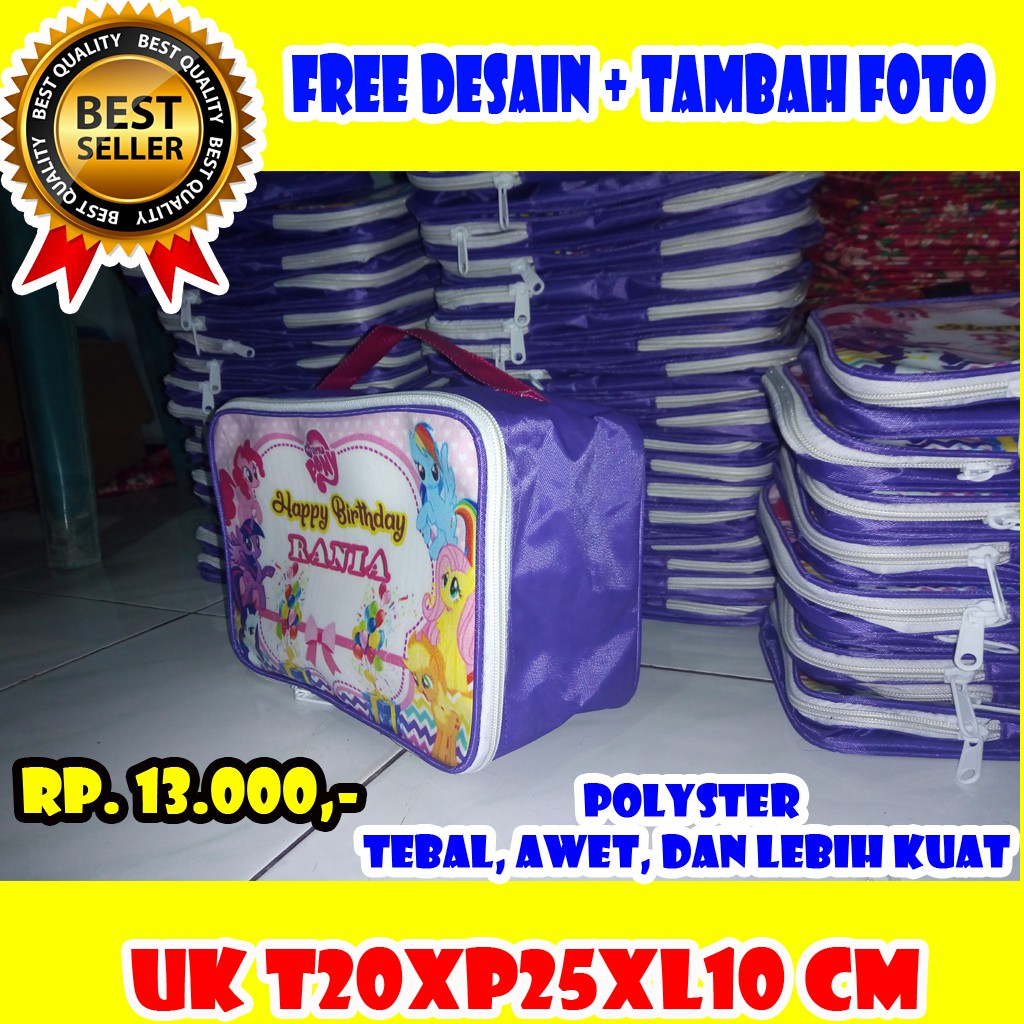 Tas Ulang Tahun Polyster Super Awet / Goodiebag Ultah Mewah