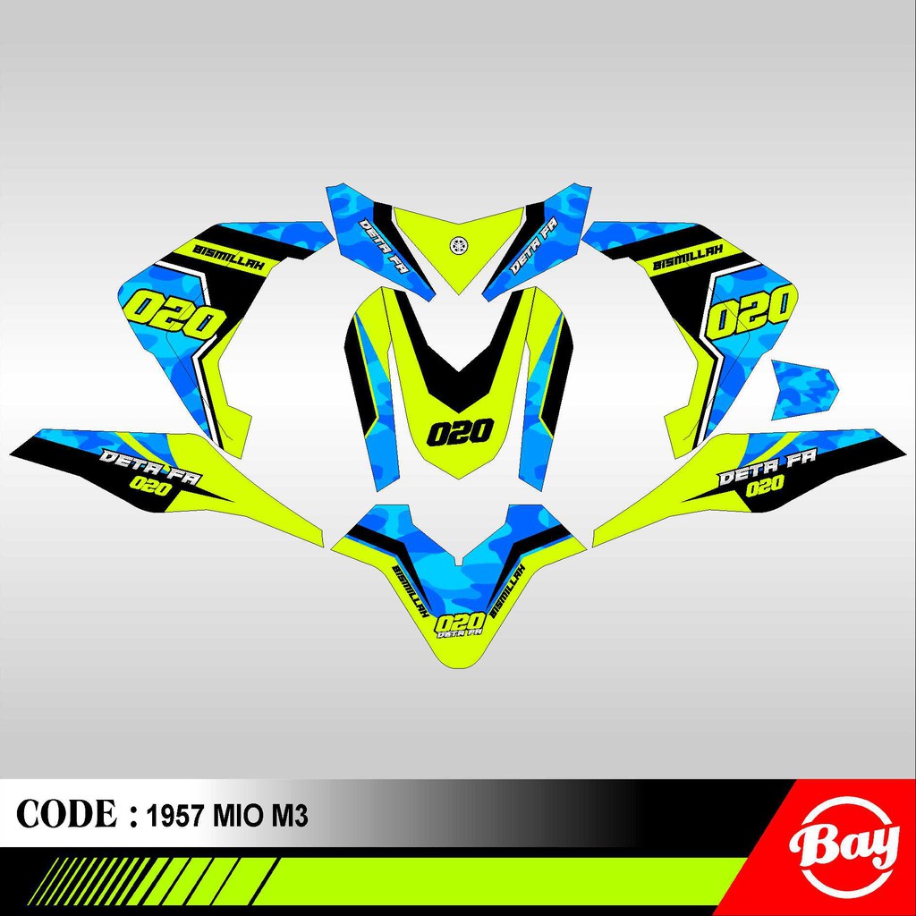 Decal Stiker Motor MIO M3 / MIO Z / MIO i 125 Full Body Sticker Custom Variasi