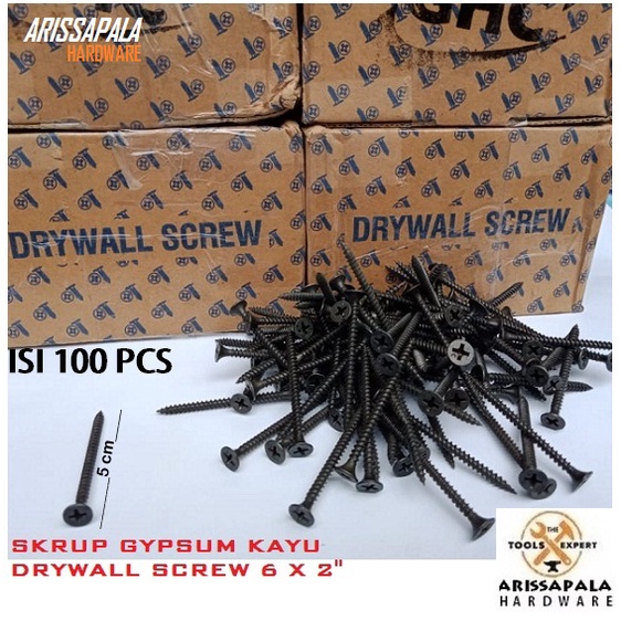 Jual Skrup Gypsum Kayu Skrup Gipsen Hitam X Inch Pcs Drywall Screw Sekrup Baut Gibsun Cm