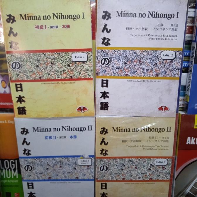 

Buku Minna No Nihongo 1&2 Edisi 2 Set 4 Buku Jepang &Terjemahan