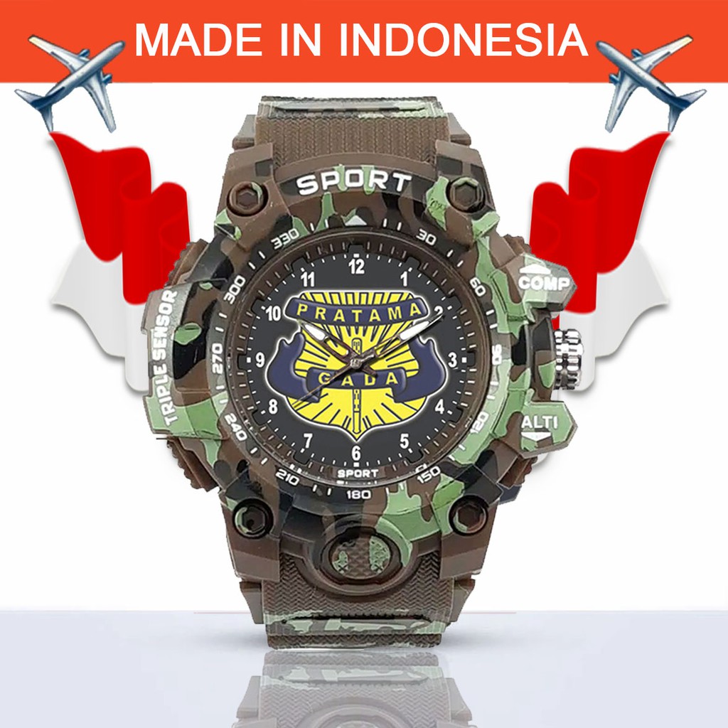 (EXCLUSIVE) JAM TANGAN GADA PRATAMA -SECURITY ARMY COKLAT 1