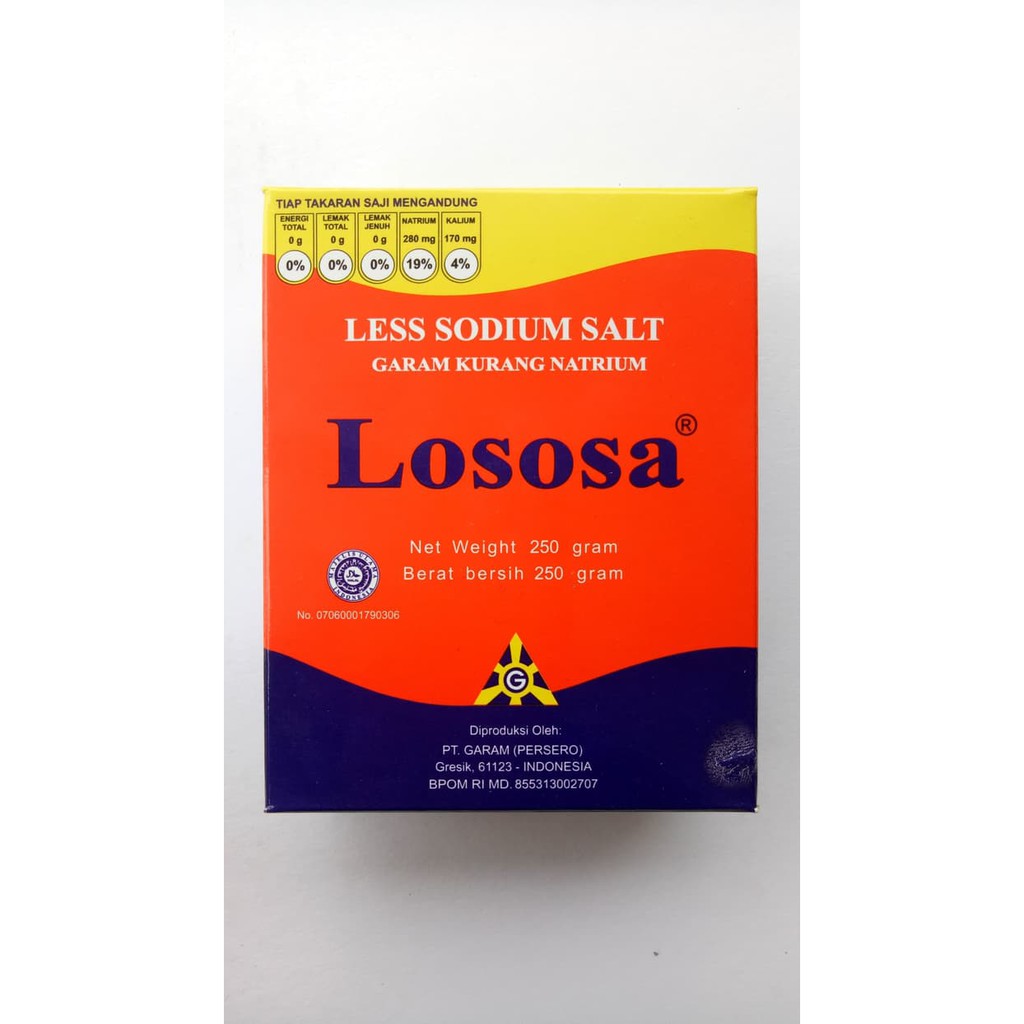 

Garam Lososa 250gr (Garam Rendah Natrium/Sodium)