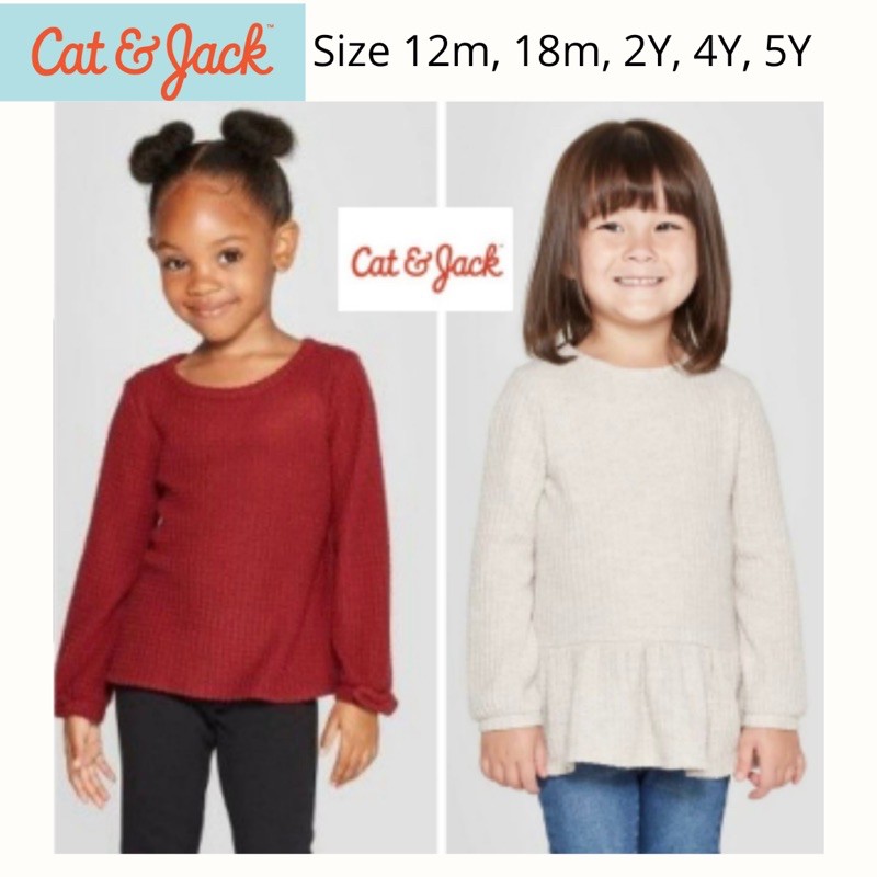 Baju Lengan Panjang Rajut Cat&Jack 100% Original. Baju Panjang Anak Branded. Baju Rajut Branded.