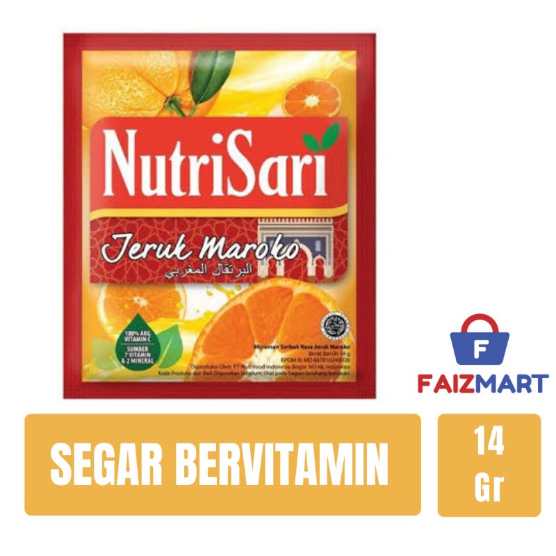 

Nutrisari jeruk Maroko 1renceng (10pcs) 14Gr