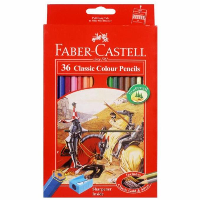 

(PERALATAN MENGGAMBAR) FABER CASTELL 36 CLASSIC PENSIL 36 WARNA ORIGINAL PROMO