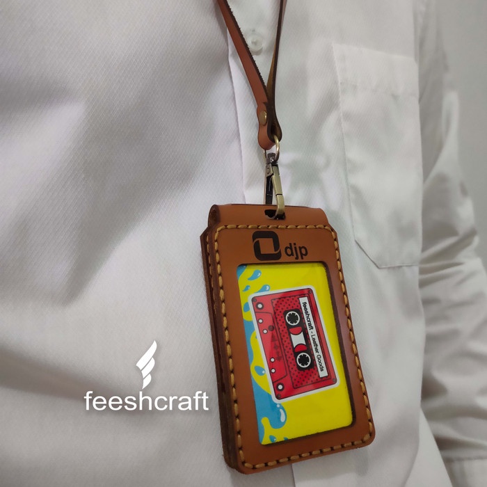 

READY ID CARD KULIT NAMETAG HOLDER FEESHCRAFT TERLARIS