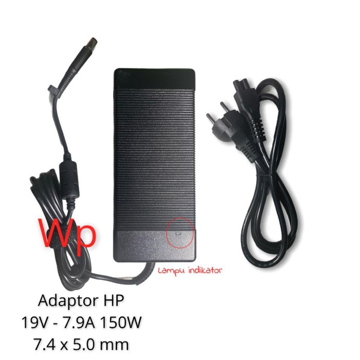 Adaptor Charger HP pc all in one dekstop 19V 7.9A (7.4 X 5.0 mm) 150w