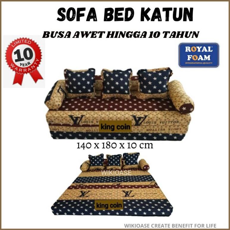ROYAL FOAM Kasur Lipet Busa Royal Sofa Bed Minimalis 140 x 180 x 10 cm