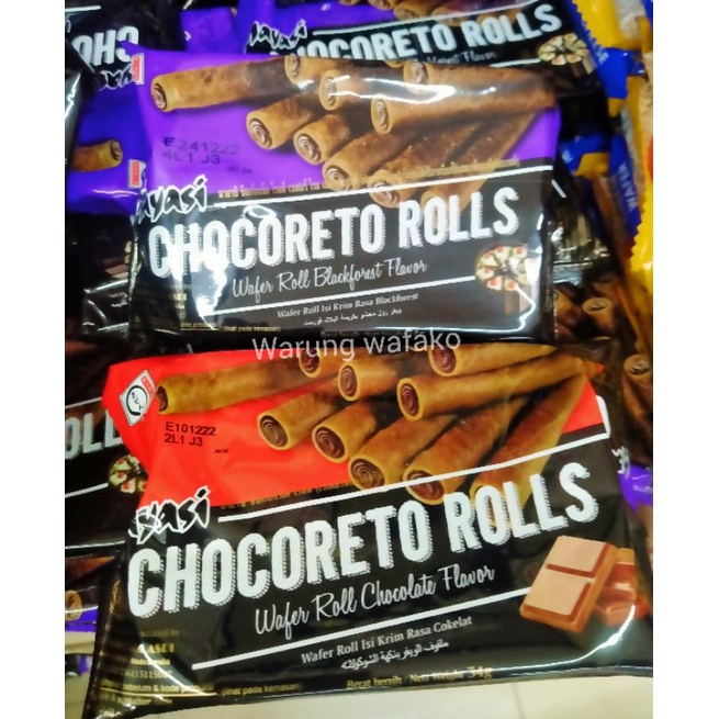 

Mayasi Chocoreto Rolls Blackforest/Chocolate 34gr