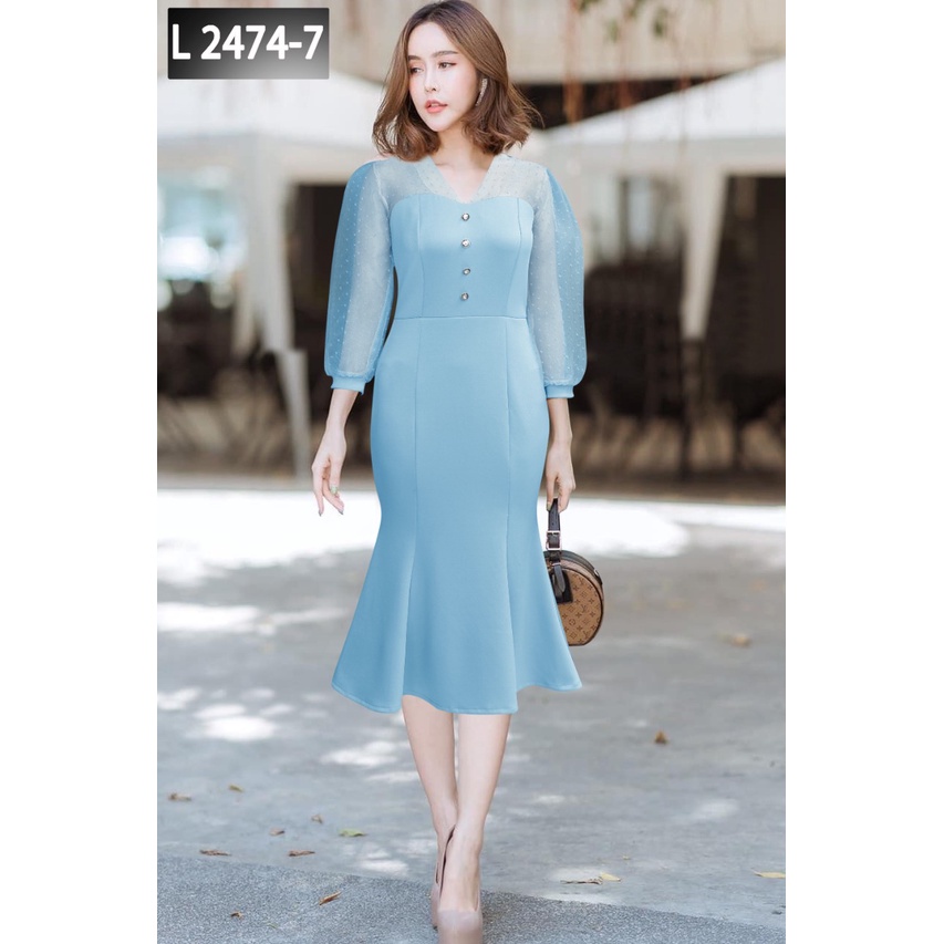 Dress Joanne Fashion | Dress Scuba Wanita Premium | Dress Mermaid | Dress Wanita Terbaru (2474 | 259