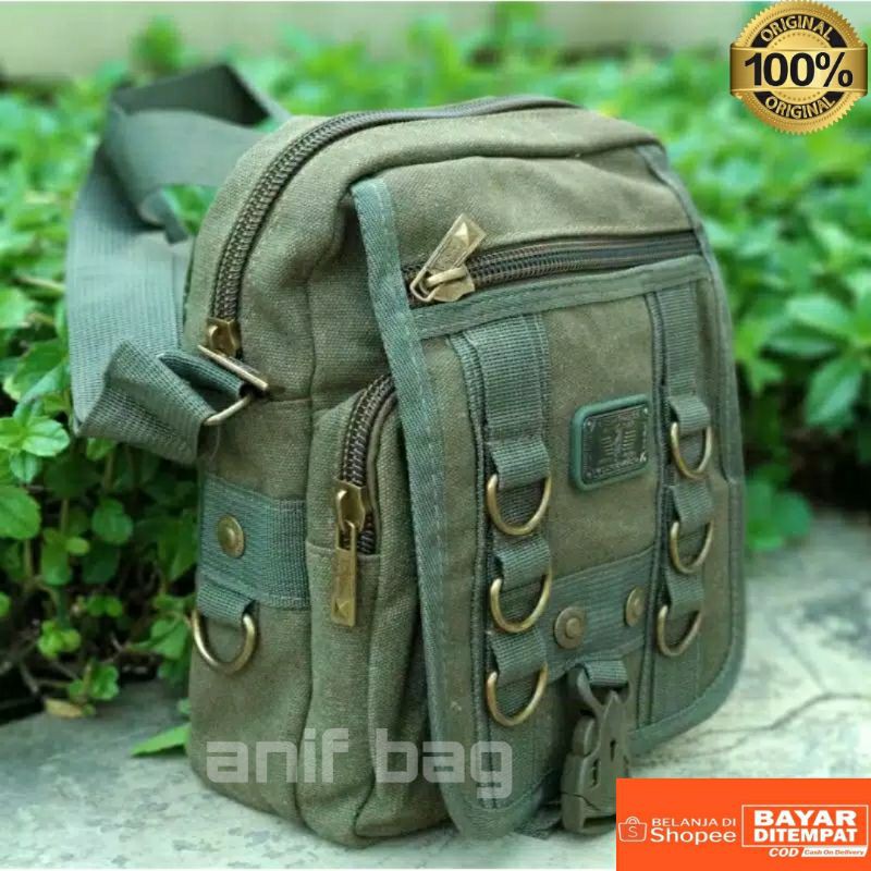 TAS SLEMPANG AIR POLO/TAS BAHAN CANVAS/TAS SLEMPANG PRIA