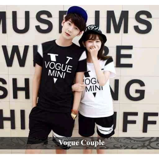 Kaos Couple Pasangan Keren Simple model Terbaru Kekinian Vogue
