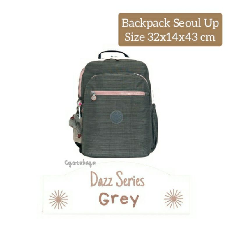 Tas ransel wanita laptop kerja travel Kipling seoul up dazz series backpack large