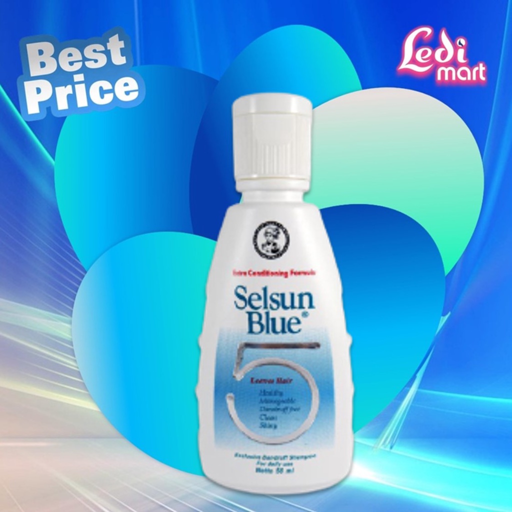 ORIGINAL Selsun Blue Five Shampoo 200ml / Selsun Shampo / Sampo Anti Ketombe / Anti Dandruff / Blue 5 / Rambut Rontok / LEDI MART