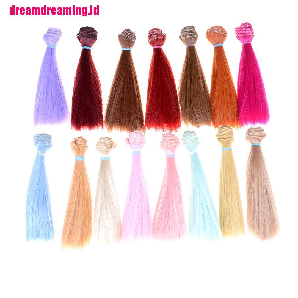 1 Pc Wig Rambut Panjang 15cm Ketebalan 1 / 3 / 4 1 / 4 Inch Untuk Boneka bjd