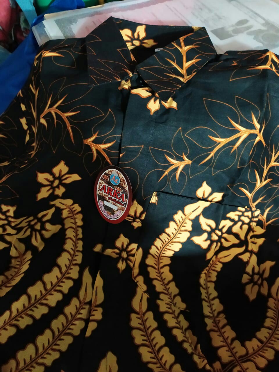 Diskon Bswart Batik Hrb026 Kenongo Hem Pendek Padi Pekalongan M L Xl Batik Pria Murah Modern Grosir