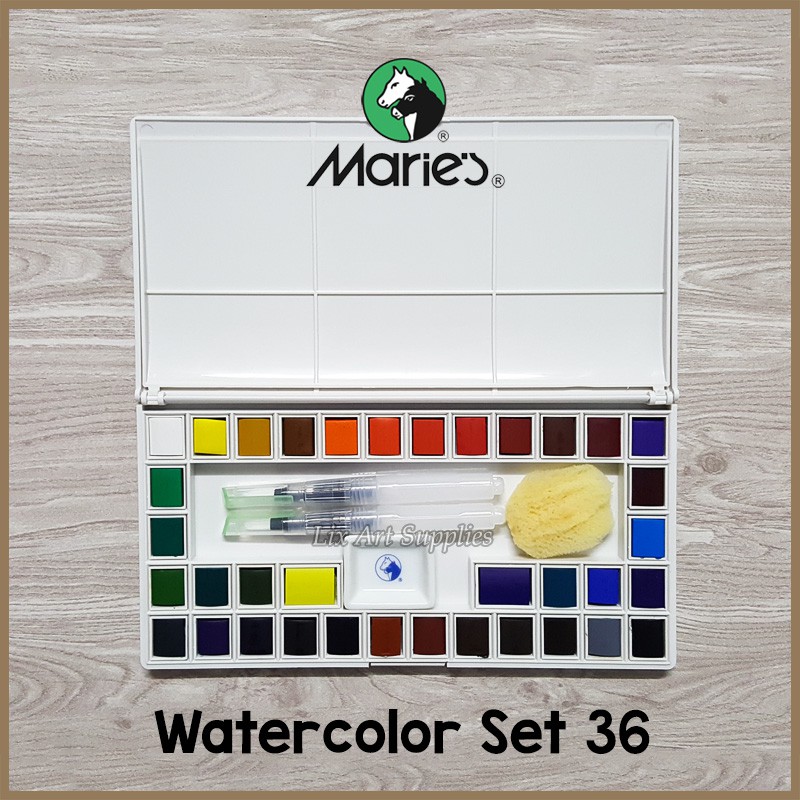 

Maries Solid Watercolor Pocket Box Set 36 / Cat Air Maries