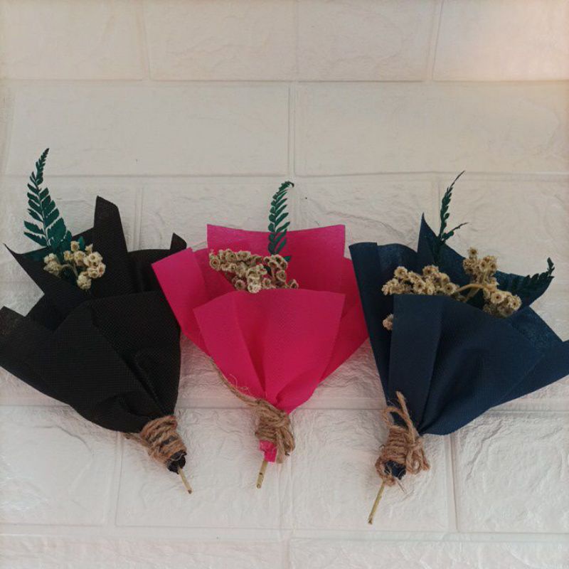 Buket Mini Bouquet Bunga Kering Souvenir Bunga Buket Bouquet Mini Souvenir Buket Bunga