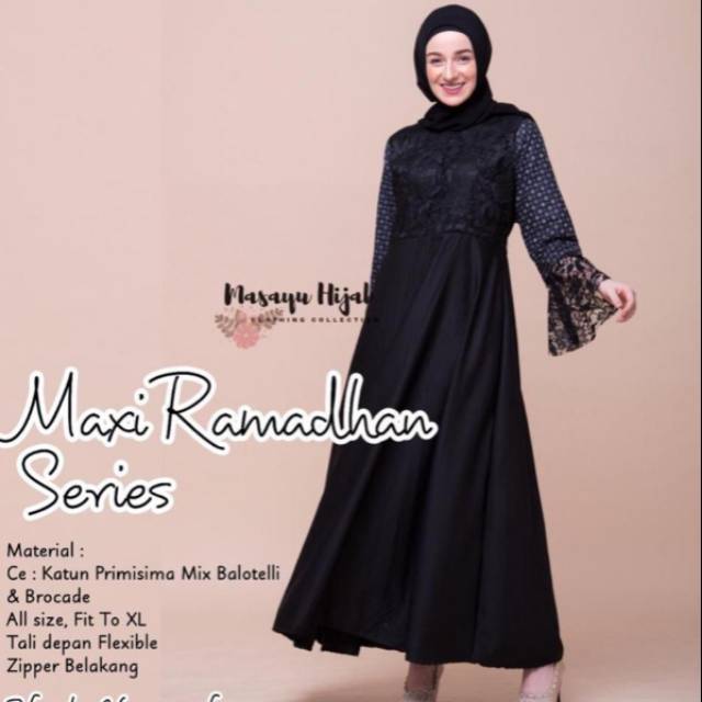 MAXI DRESS BATIK BAHAN KOMBINASI KATUN PRIMA, BALOTELLI, DAN BROKAT TERBARU | ORIGINAL | LIMITED