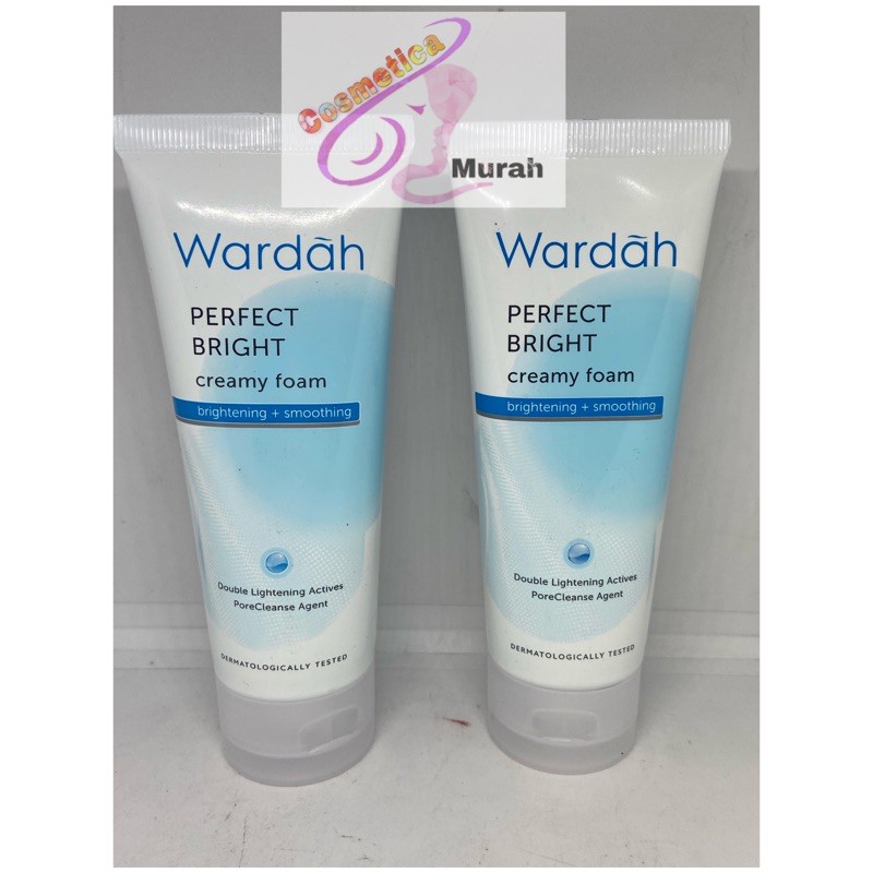 wardah perfect bright creamy wash brightening + smoothing 50 gr kecil