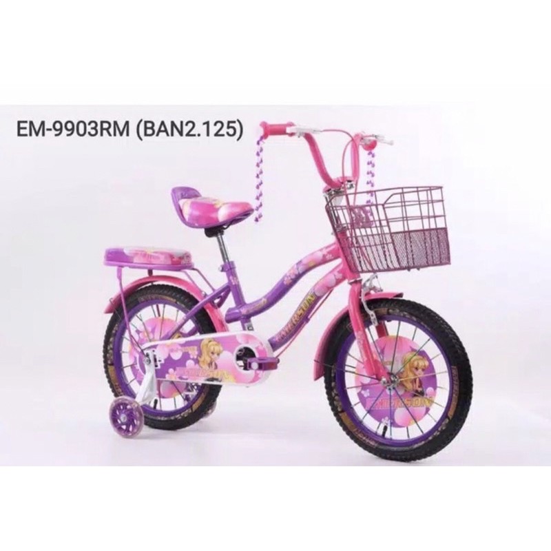 Sepeda Mini Anak Cewek Emerson Beauty 12 dan 16 inch BMX perempuan 3 - 8 tahun COD Kredit cicilan ok-7