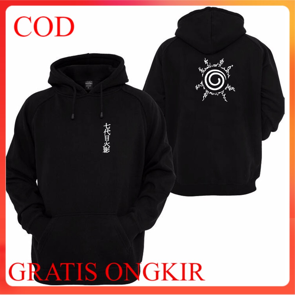 HOODIE SWEATER anime Naruto Uzumaki omoji tato kyubi FLEECE distro kasual fashion murah baju ANIM TM
