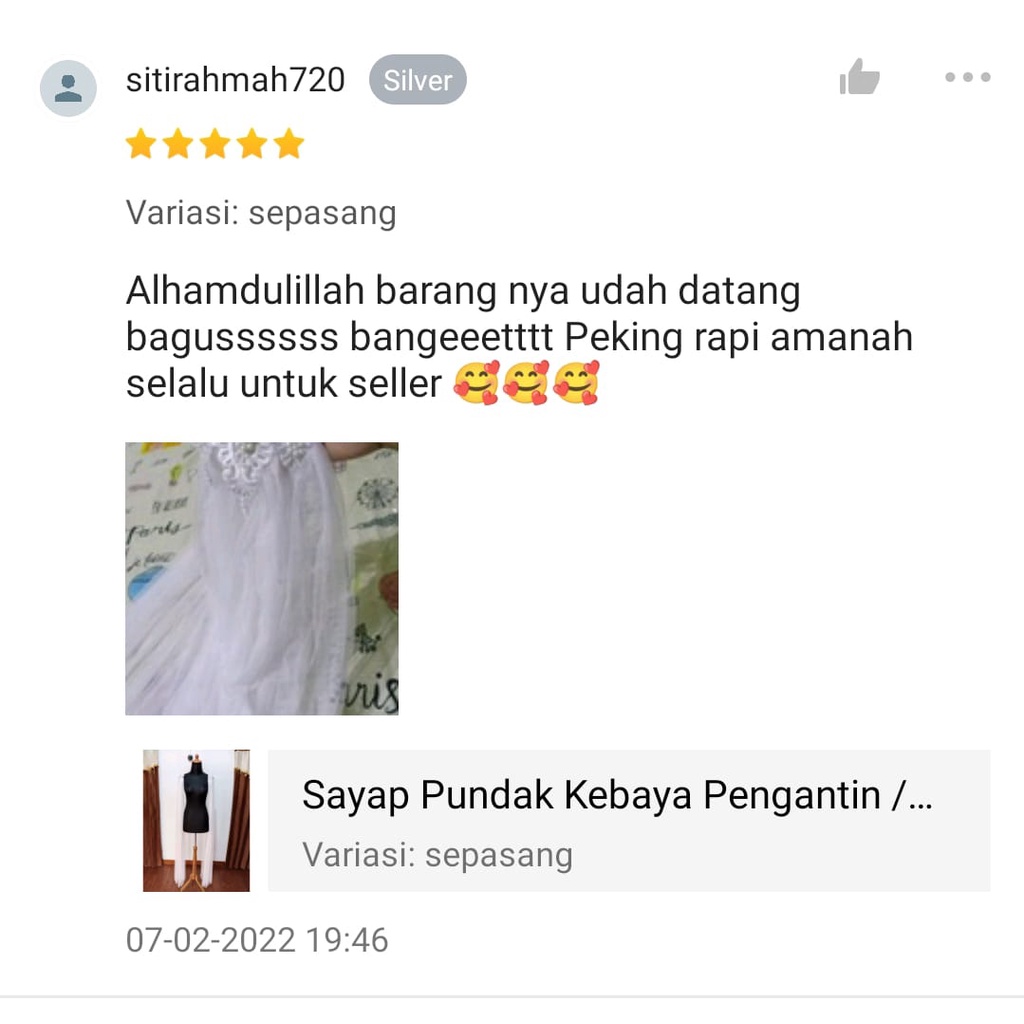 Sayap Pundak PUTIH BERSIH Kebaya Pengantin / Sayap Bahu / Slayer Pundak / Slayer Bahu putih bersih