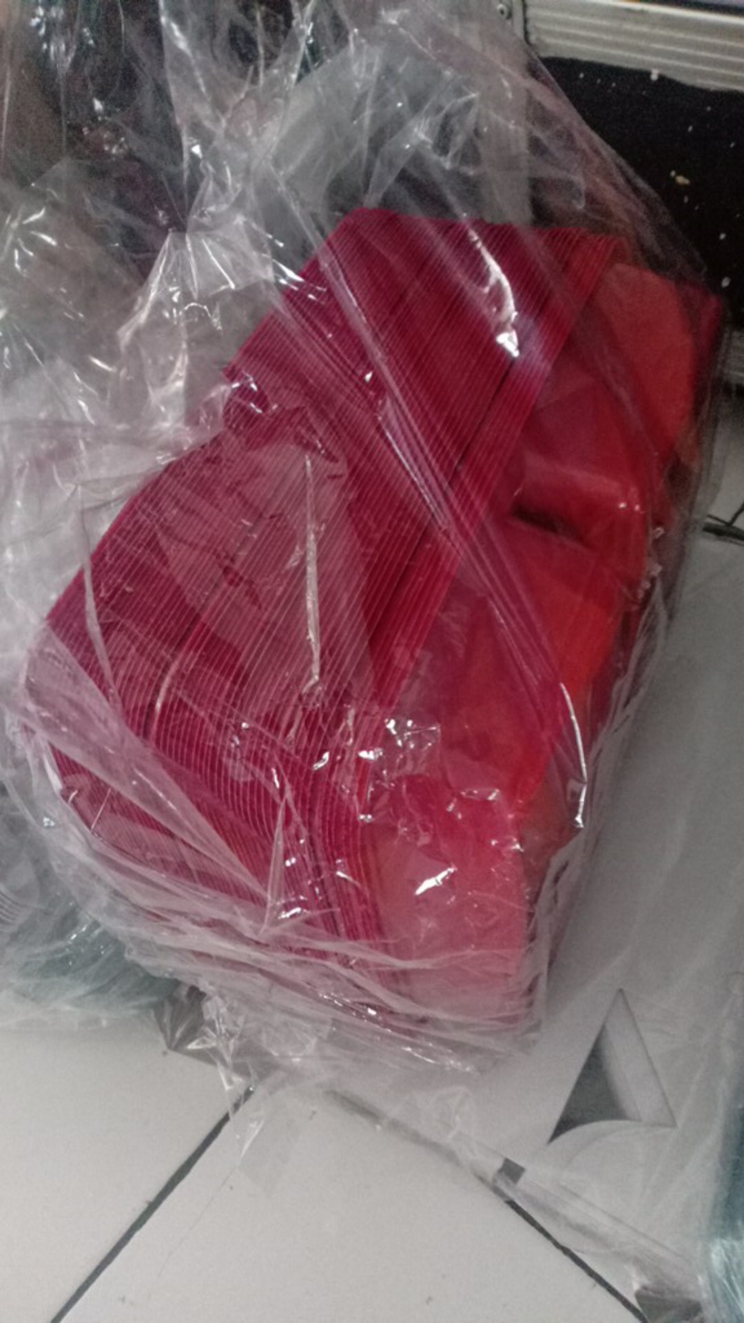 Mika Box Bento 4 Skat - Kotak Makan Tray - Merah - Isi 50 Pcs