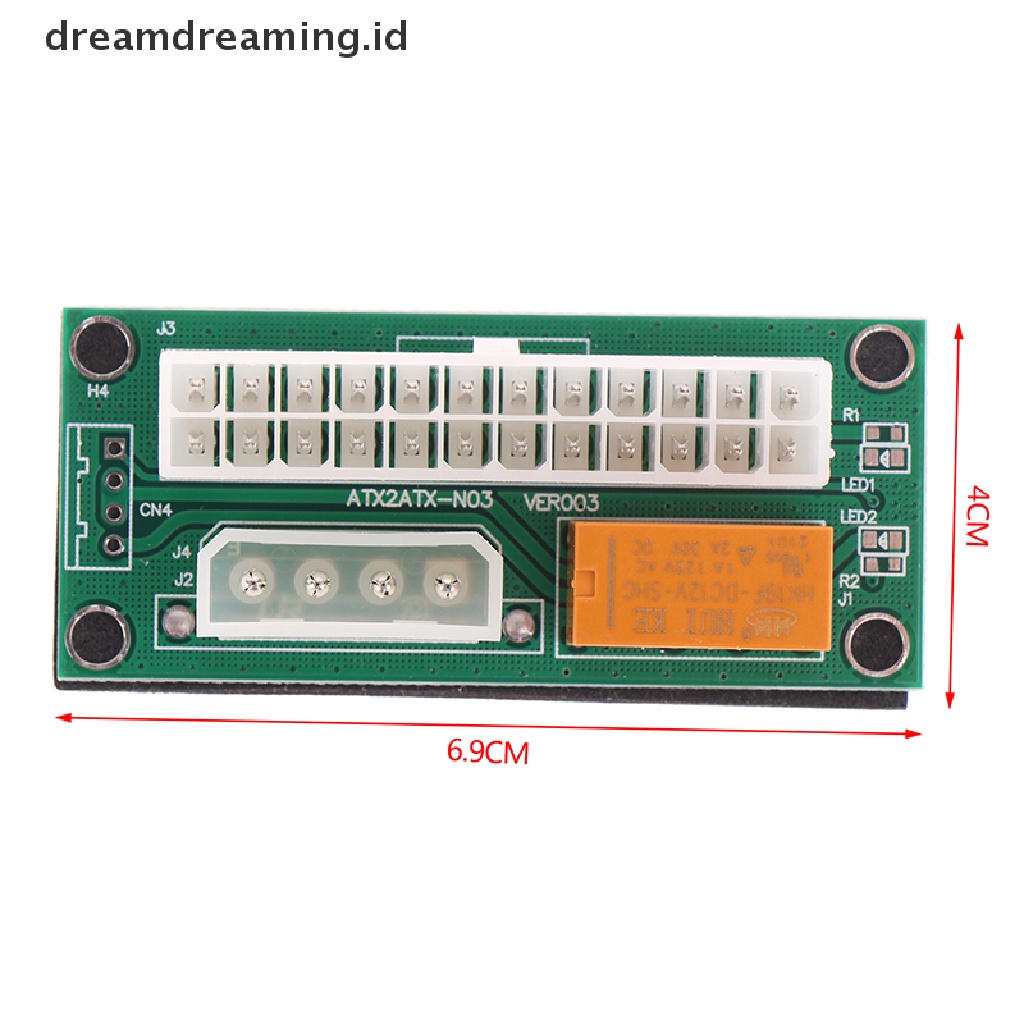 (Dreamdreaming.Id) Adapter Power Sync Dual Psu Atx 24pin Ke 4pin Sata