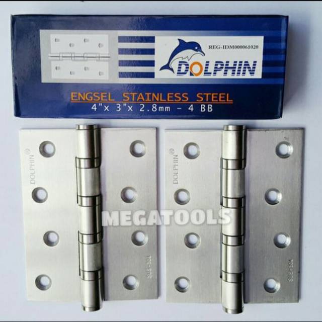 Engsel stainless steel Dolphin 4"