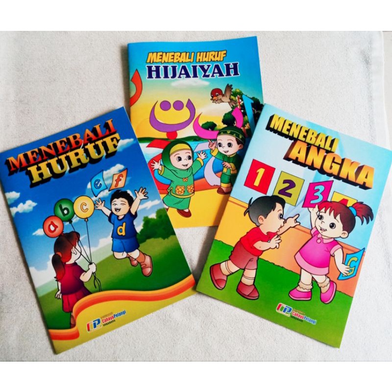 

Buku menebali anak paud/tk (Angka, Huruf,Hijaiyah)