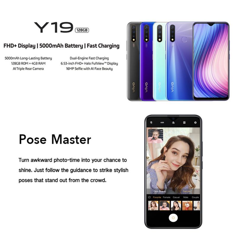 Vivo Y19 Ram 8/128gb 6.5inch smartphone