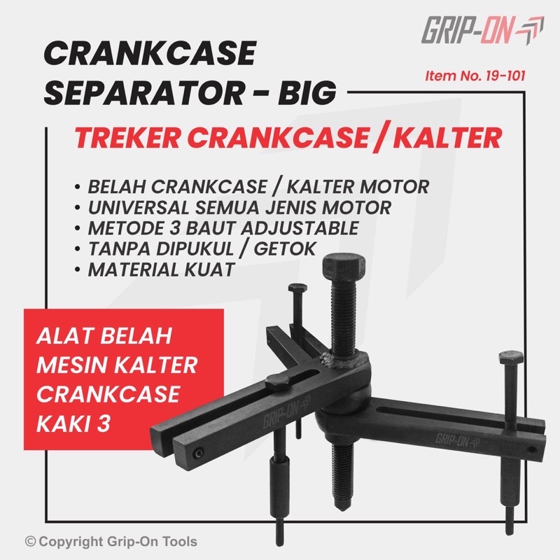 GRIP-ON TREKER BELAH MESIN CRANKCASE SEPARATOR LEPAS RUMAH MESIN KRENGKES KALTER GRIP ON