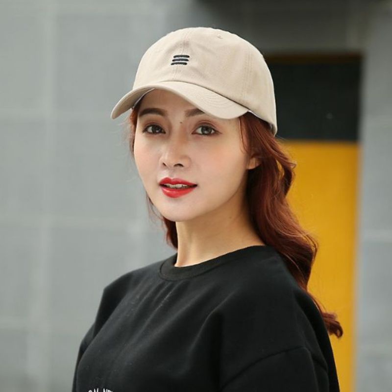 Topi Baseball Kekinian Murah Bordir Gaya Korea Pria Wanita Garis 3