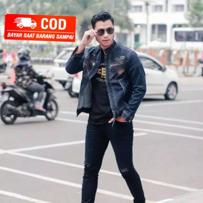 (PROMO BAYAR DI TEMPAT) JAKET PRIA SLETING BERRY - JAKET PRIA BERRY - JAKET JEANS