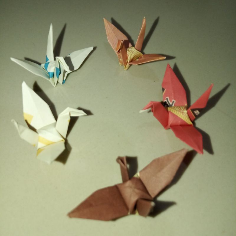 

Burung Bangau Crane Kertas Origami Kecil 2cm 3cm Satuan Murah