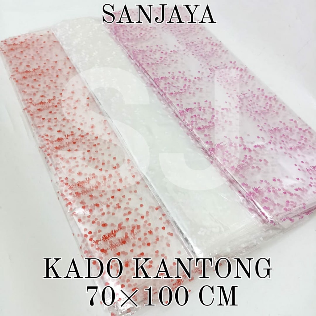 [100 Lembar] Kertas Kado / Kertas Pembungkus Kado Transparan / Wrapping Paper Transparent / Kado Kantong 70x100Cm