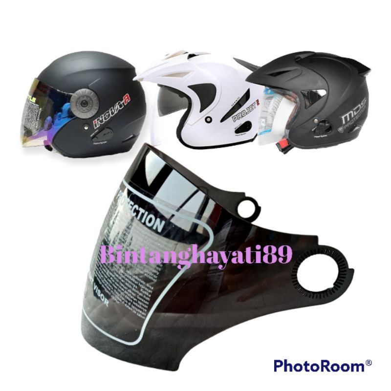 kaca visor helm mds protector mds projet2 mds vento bmc inova r warna putih original merk clear