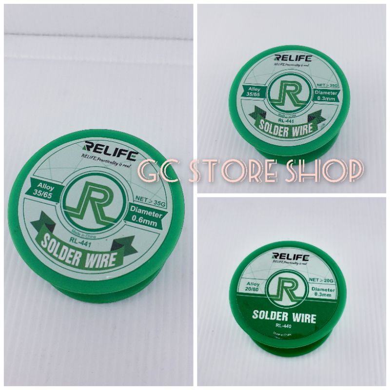 TIMAH GULUNG / SOLDER WIRE RELIFE RL 440 441 0.3 0.6