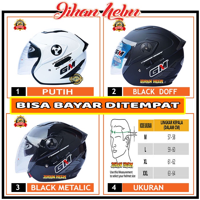 HELM / HELM GM / GM INTERCEPTOR / HELM GM INTERCEPTOR BLACK DOFT TERMURAH