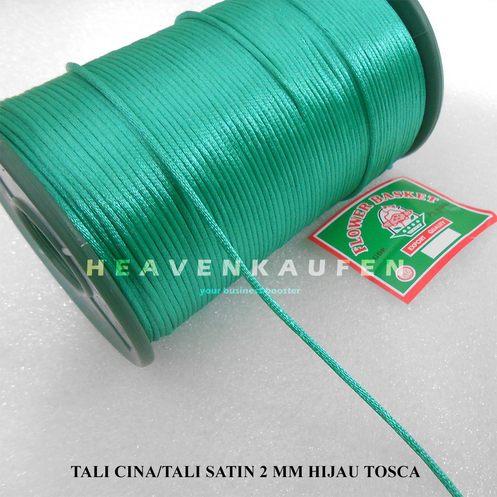 Tali Cina / Tali Satin Cina 2 mm Warna Hijau Tosca Murah Per Meter