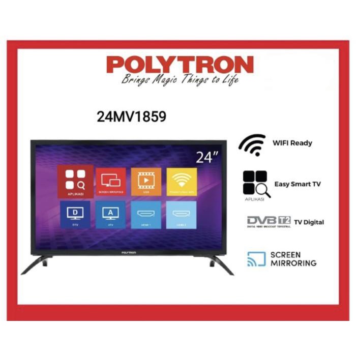 Polytron Tv Led 24Inch Smart Tv 24Mv1859 Digital Youtube Mola