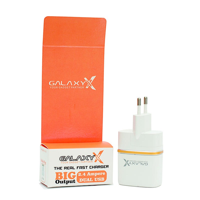 Galaxy X Charger Big Output 2.4 Ampere Dual USB